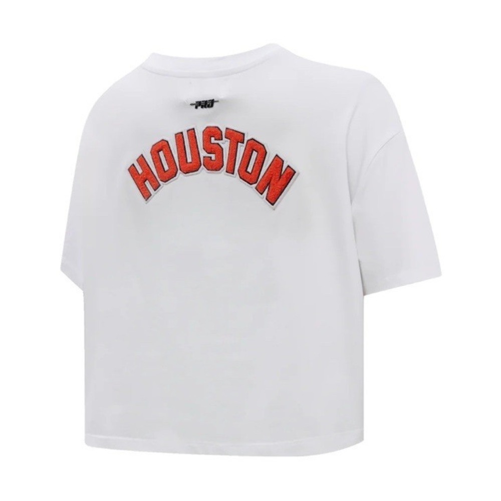 Pro Standard T-Shirt Women's MLB Houston Astros Cropped Boxy Tee Large - Picture 2 of 8